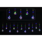 Festive Magic Star and Snowflake Curtain Lights - Multicoloured Display