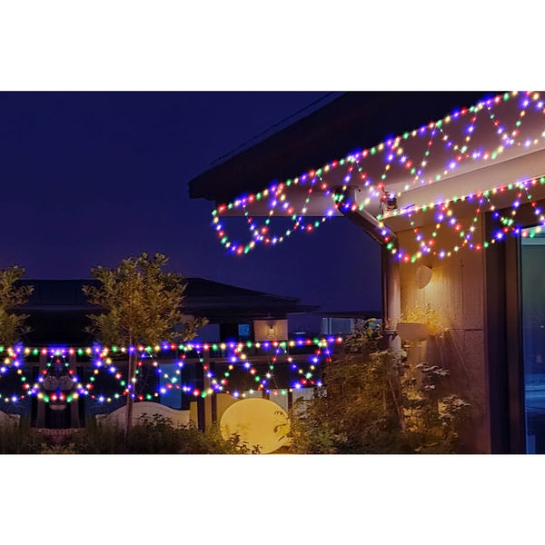Festive Magic Cascading LED Flexi Cable Bunting Lights - Multicoloured