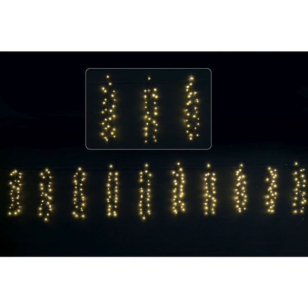 Festive Magic Warm White Cluster Curtain Christmas Lights - 4.8m, 400 LEDs
