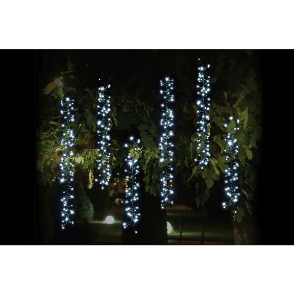 Festive Magic Cascading LED Cluster Tree Lights - 480 Lights, 10m, Cool White