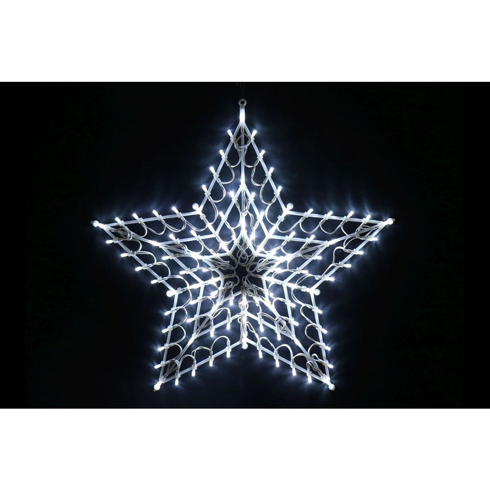 Festive Magic LED 3D Retro Star Christmas Light - 50cm, Bright White
