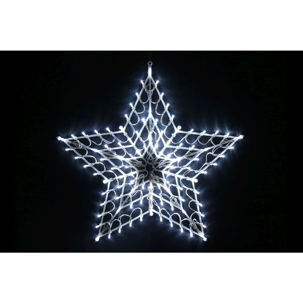Festive Magic LED 3D Retro Star Christmas Light - 50cm, Bright White