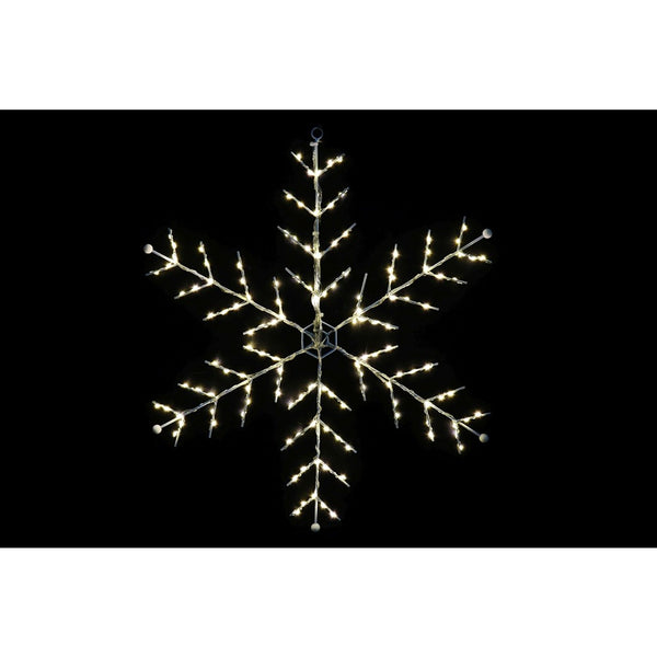 Festive Magic Micro Wire LED Snowflake Decoration - 50cm, Warm White