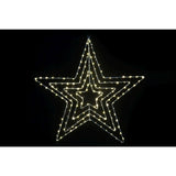 Festive Magic Warm White Micro LED Layered Christmas Star - 50cm, Flashing