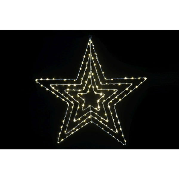Festive Magic Warm White Micro LED Layered Christmas Star - 50cm, Flashing