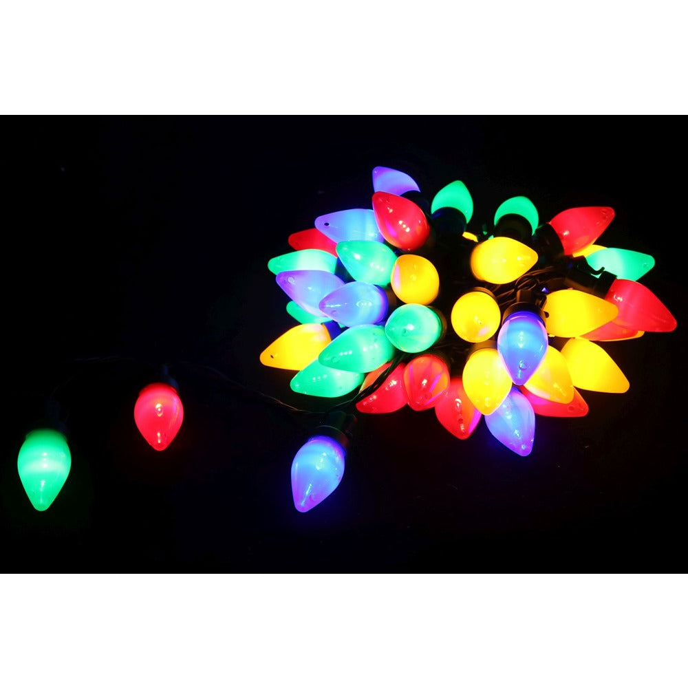 Festive Magic Classic Teardrop Christmas String Lights - 50 Multicoloured Bulbs