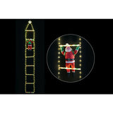 Festive Magic LED Climbing Santa Ladder Christmas Decoration - Warm White Star
