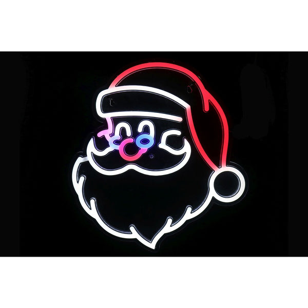 Festive Magic LED Neonflex Santa Head Christmas Light - 31.5 x 34cm, USB