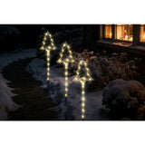 Festive Magic Timer LED Tree Stake Lights - Pack of 3, 60cm, Warm White