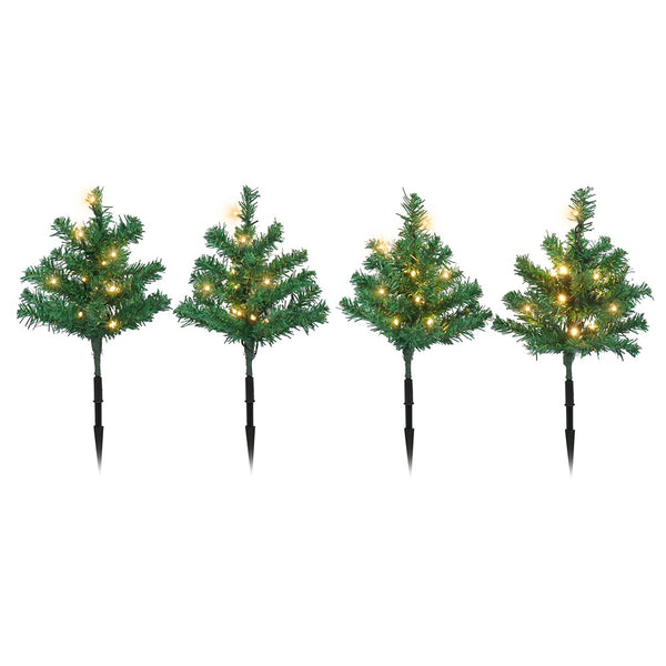 Festive Magic LED Christmas Tree Path Stakes - 43cm, Pack of 4, Warm White
