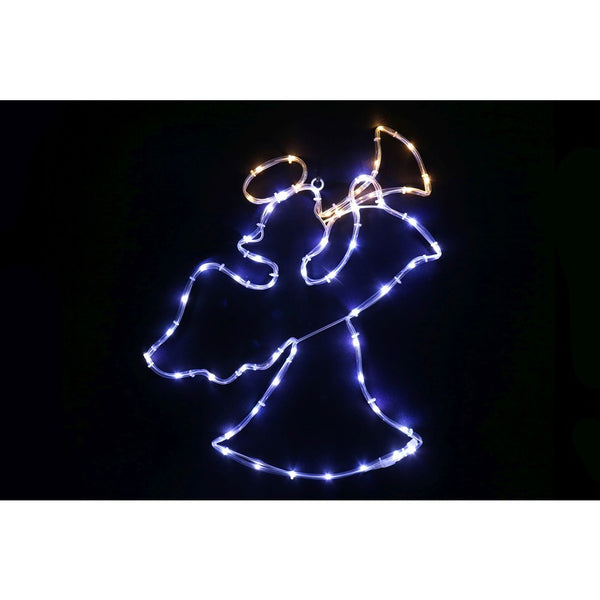Festive Magic LED Trumpeting Angel Christmas Light - 40 x 50cm, Cool White