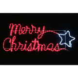 Festive Magic Merry Christmas Shooting Star Rope Light Sign - 88 x 34cm