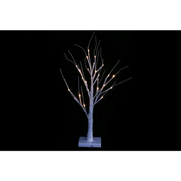 Festive Magic Warm White LED Birch Tree Decoration - 60cm, Timer, Twinkle