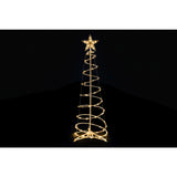 Festive Magic Warm White LED Spiral Christmas Tree - 120cm, Star Topper