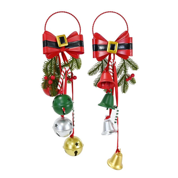 Festive Magic Assorted Christmas Bell Hanging Decoration - 43cm, Mixed Colours