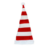 Festive Magic Bendable Candy Cane Stripe Christmas Hat - Red and White