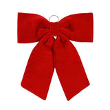 Festive Magic Oversized Velveteen Christmas Bow - Red, Hanging Ring