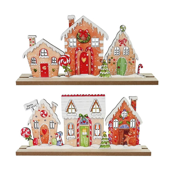 Festive Magic Gingerbread House Table Decoration - 30cm, Assorted Designs