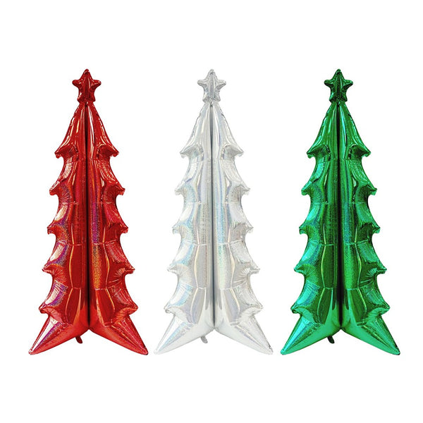 Festive Magic 3D Christmas Tree Foil Balloon - 183cm, Assorted Colours