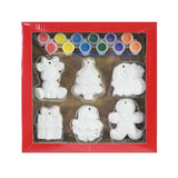 Festive Magic Hanging Christmas Painting Set - 6 Pieces, Assorted Designs