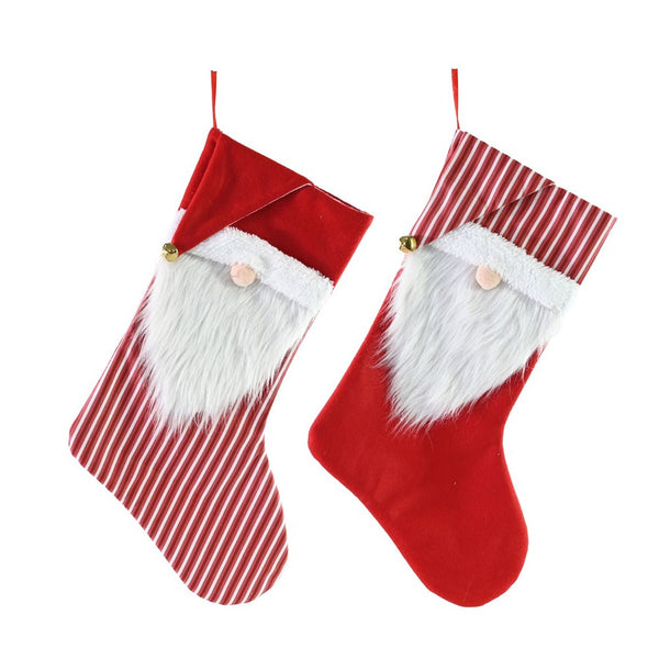 Festive Magic Santa and Gnome Christmas Stocking - Assorted Designs
