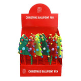 Festive Magic Plush Christmas Tree Ballpoint Pen - 20cm, Assorted Colours