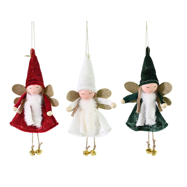 Festive Magic Assorted Angel Christmas Hanging Decoration - 20cm, 3 Colours