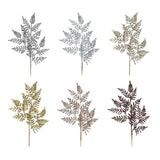 Festive Magic Glitter Fern Leaf Christmas Pick - 60cm, Assorted Colours