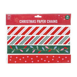 Festive Magic Christmas Paper Chain Decorations - Pack of 36, Assorted Designs
