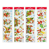 Festive Magic Glittery Santa Window Clings - Assorted Designs and Colours
