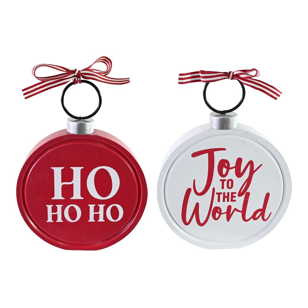 Festive Magic Christmas Bauble Table Decoration - 14 x 18.8cm, Assorted