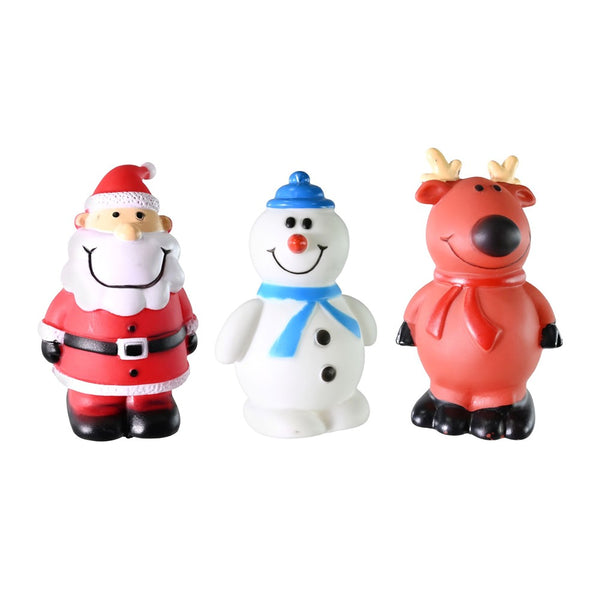 Festive Magic Christmas Squeaky Dog Toy - 12cm, Assorted Designs and Colours