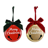 Festive Magic Assorted Red and Gold Jingle Bell Christmas Decoration - 10cm