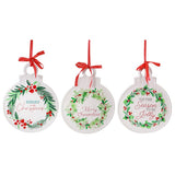 Festive Magic Metal Bauble Hanging Plaque - 20 x 26cm, Assorted Designs