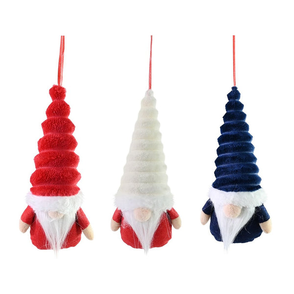 Festive Magic Nordic Gnome Hanging Christmas Decoration - 19cm, Assorted Designs