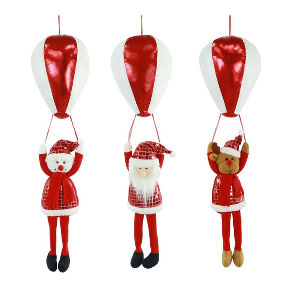 Festive Magic Hot Air Balloon Christmas Decoration - 66cm, Assorted Designs
