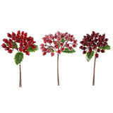 Festive Magic Christmas Berry Bunch Sprays - Pack of 5, 27cm, Assorted Designs