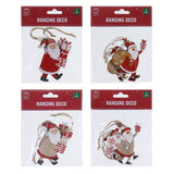 Festive Magic Santa Hanging Decorations - Pack of 2, Assorted Designs