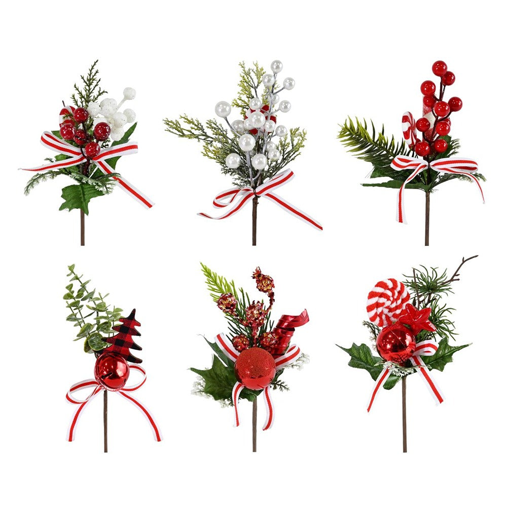 Festive Magic Christmas Decorative Foliage Pick - 20cm, Assorted Designs