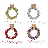 Festive Magic Metallic Star Wire Christmas Garland - 7.6m, Assorted Colours