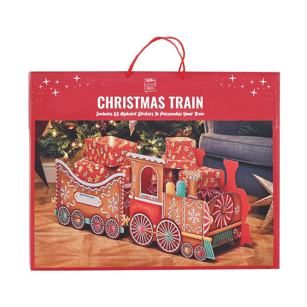 Festive Magic Giant Gingerbread Christmas Gift Train Decoration - Personalised
