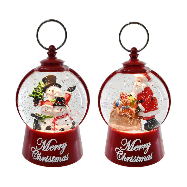 Festive Magic Musical Glitter Swirl Christmas Lantern - USB, Assorted Designs
