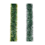 Festive Magic Green Metallic Christmas Tinsel Garland - 3m, Assorted Colours