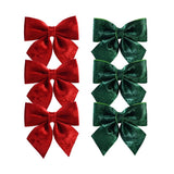 Festive Magic Velvet Christmas Bows - Pack of 3, 11 x 15cm, Assorted Colours