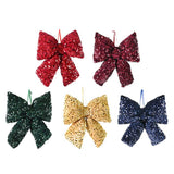 Festive Magic Sequin Christmas Bow Decoration - 24 x 28cm, Assorted Colours