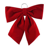 Festive Magic Burgundy Velvet-Look Flocked Door Bow - 43 x 46cm