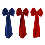 Festive Magic Oversized Velvet Christmas Bow - 40 x 100cm, Assorted Colours