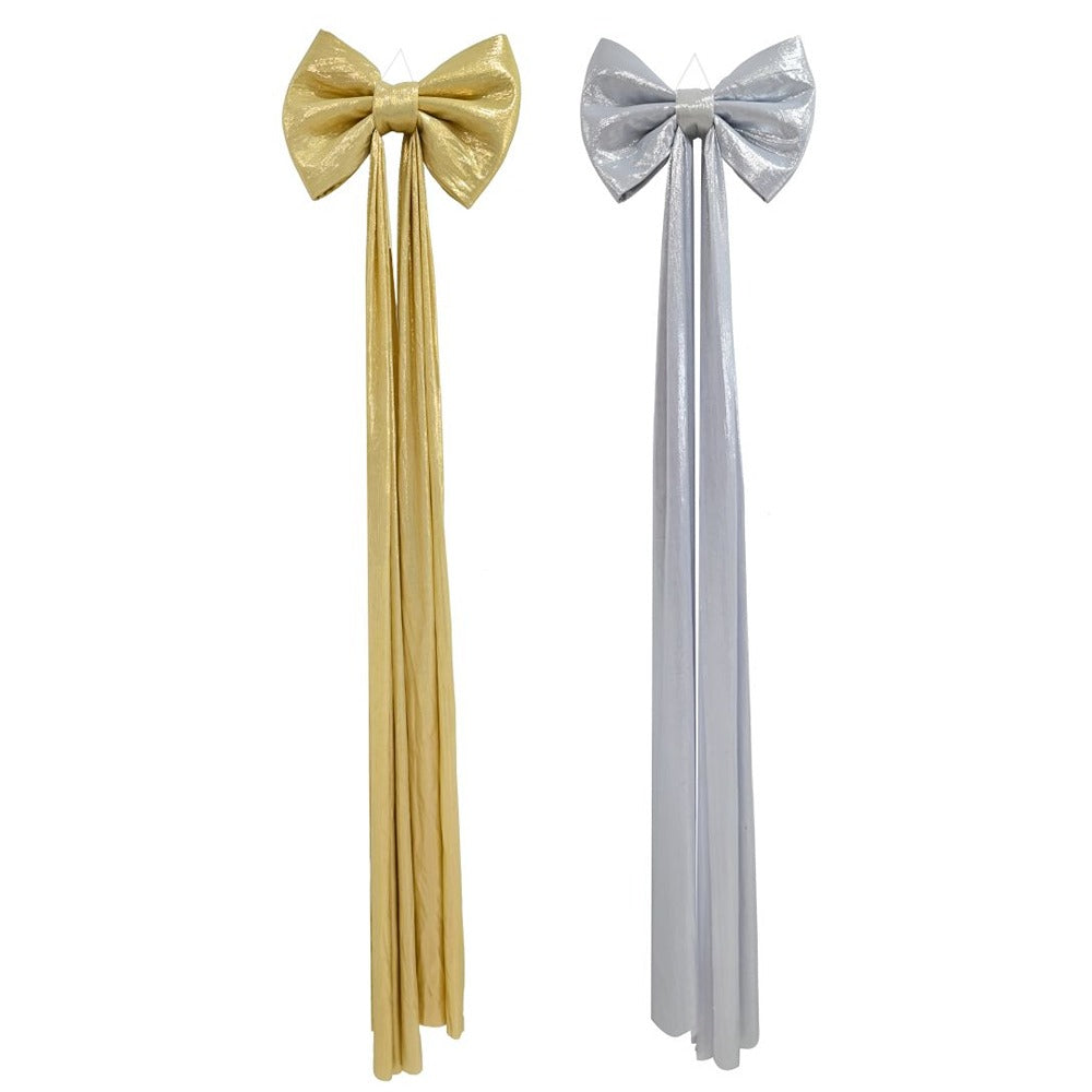 Festive Magic Giant Metallic Christmas Bow - 40 x 190cm, Assorted Colours