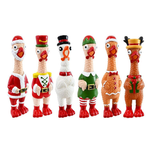 Festive Magic Christmas Screaming Chicken Toy - Assorted Designs, Colours