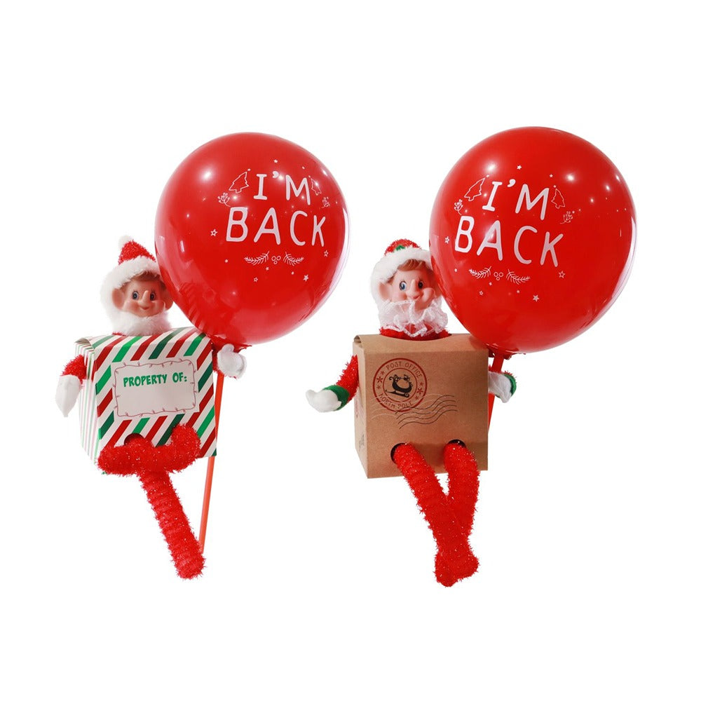 Festive Magic Elf Arrival Box Decoration Kit - Pack of 2, Assorted Designs